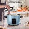 Commercial Rice Cooker, 50-Cup Rice Cooker, 10.57 Qt / 10 Liter Large Rice Cooker and Warmer with Nonstick Inner Pot