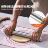 Adjustable Rolling Pin, Stainless Steel Dough Roller Designs, Rolling Pin with Thickness Rings and Pastry Baking Nonstick Mat Set, for Baking Fondant