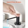 Soap Dispenser for Kitchen Sink, Stainless Steel Built in Sink Soap Dispenser with 17OZ Refillable Bottle