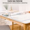 Plastic Table Cover, 42"x84"x0.06", Transparent PVC Table Protector, Rectangle Clear Desk Mat