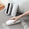 2pcs Dust Collector Duster Multi Purpose Plastic Cleaning Brush Nail Soft Bed De-Hairing Brush Static Without USB Or Battery - White+Gray, 2pcs
