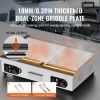 Commercial Electric Griddle, 2800W Countertop Half-Flat Top Grill, 122-572 F Adjustable Temp