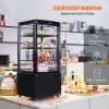 Refrigerated Display Case, 3 Cu.Ft./85L Countertop Pastry Display Case, 3-Tier Commercial Display Refrigerator with LED Lighting, TURBO Cooling
