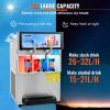 Commercial Slushy Machine, 8L / 2.1 Gal Double Bowl Margarita Machine, 1155W Stainless Steel Margarita Smoothie Frozen Drink Maker