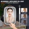 Mini Fridge, 6L Skincare Fridge with LED light and HD Mirror, AC/DC Makeup Fridges for Skin Care, Cosmetic Storage, Chill Face Mask Drink