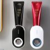 1pc Toothpaste Dispenser; Toothpaste Squeezing Rack; Automatic Toothpaste Squeezer Dispenser - Black+White