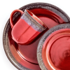 Better Homes & Gardens Painted Canyon 16 Pieces Dinnerware Set, Red - Better Homes & Gardens