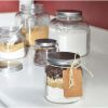 Clear Glass Cracker Jar with Brushed Aluminum Lid, 1 Gallon - 4 Pack - 4