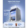 Commercial Ice Maker Machine, 150 lbs/24h with 30 lbs Storage Capacity, Built-in/Freestanding/Under Counter