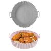 1/2pcs Air Fryer Silicone Pot; Reusable Air Fryer Liners; Silicone Air Fryer Basket; Food Safe Air Fryer Accessories - 1PCS Gray