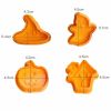 4 Pcs Halloween Cookie Cutters Biscuits Mold Pumpkin Fondant Sugarcraft Cupcake Decorating Tool DIY Mold - Default
