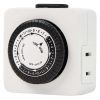 Hyper Tough Polarized Analog Indoor Mini Timer, Single Outlet - Hyper Tough