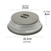 1pc Collapsible Microwave Splatter Cover For Food; Multifunctional Silicone Folding Fresh-keeping Cover; Oil-proof Splash-proof Cover - Grey