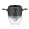 1 Pc Portable Foldable Coffee Filter Stainless Steel Easy Clean Reusable Coffee Funnel Paperless Pour Over Holder Coffee Dripper - Black