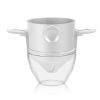 1 Pc Portable Foldable Coffee Filter Stainless Steel Easy Clean Reusable Coffee Funnel Paperless Pour Over Holder Coffee Dripper - White