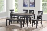 Raven - 6 Piece Dining Set - Dark Brown - as Pic
