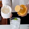 Ice Bucket Cup Mold Ice Cubes Tray Food Grade Quickly Freeze Silicone Ice Maker Creative Design Ice Bucket Whiskey Beer Maker - Yellow