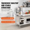 Stainless Steel Prep Table, 30 x 72 x 34 Inch, 920 lbs Load Capacity, Heavy Duty Metal Worktable with 3 Adjustable Height Levels