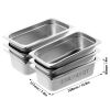 6 Pack Hotel Pans, 1/3 Size Anti-Jam Steam Pan, 0.8mm Thick Stainless Steel Restaurant Steam Table Pan, 4-Inch Deep Commercial Table Pan