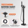 Freestanding Bathtub Faucet, Floor Mount, Freestanding Tub Filler, Shower Mixer Taps, Two Water Modes, 360Â° Swivel Spout