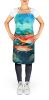 Trout Apron Cooking Kitchen Server Baking Crafts Gardening for Adult Women Men, Unisex, Large, Multicolor